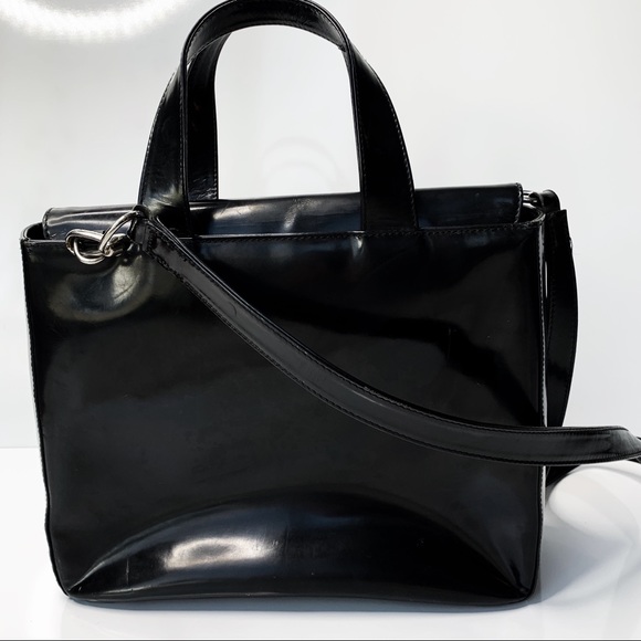 Vintage Gucci Patent 2 Way Bag Double Strap Handle - Picture 4 of 8